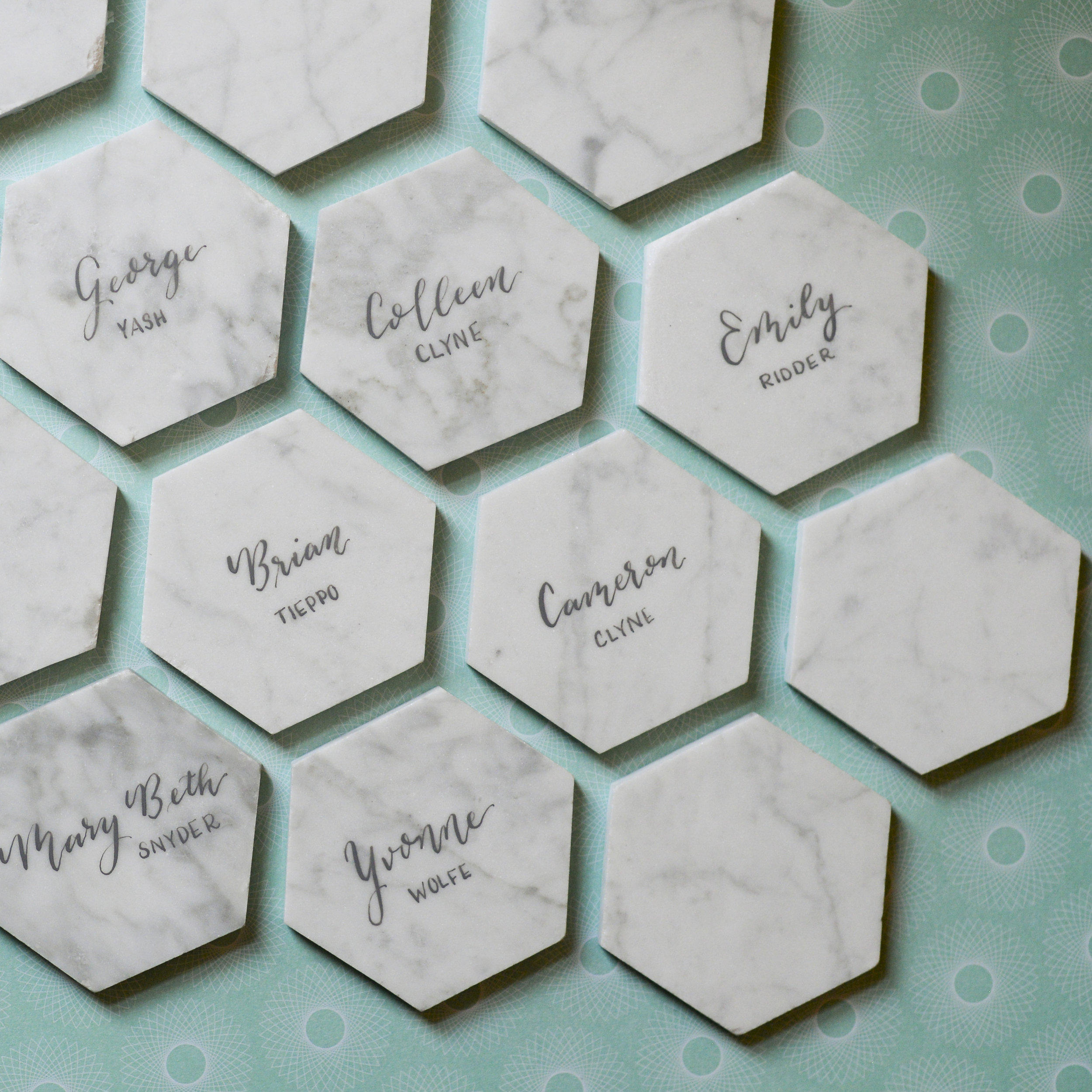 Custom Marble Place cards